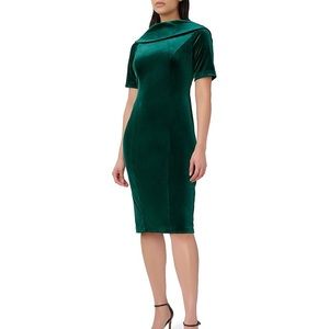 Hunter Green Velvet Cocktail Dress